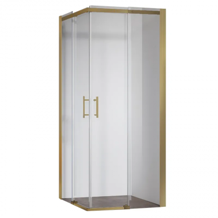 Душова кабіна SR-SC03-TR-12/90x90x200/без піддону/прозоре скло/Easy Clean/6мм/GOLD(KR5358)